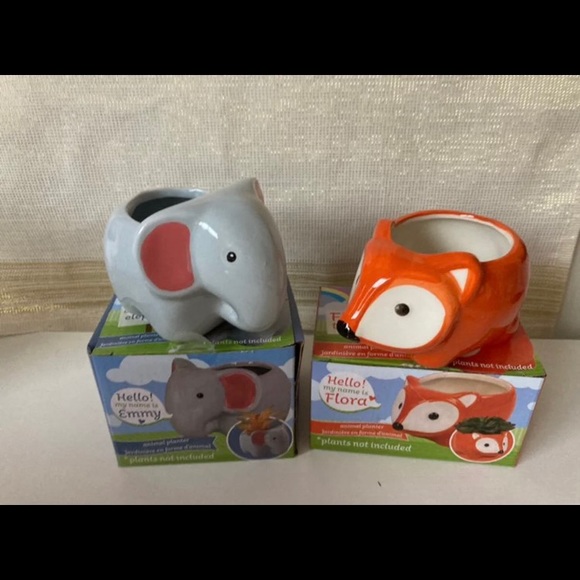 Other - 2 plant pots (animals)